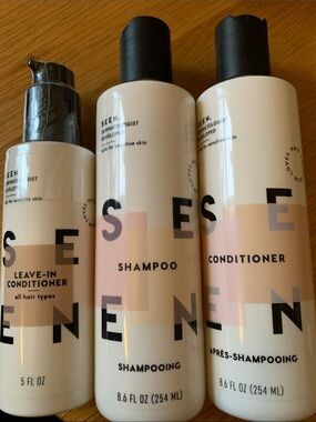 SEEN -Shampoo, conditionner and leave-in-conditionner - new